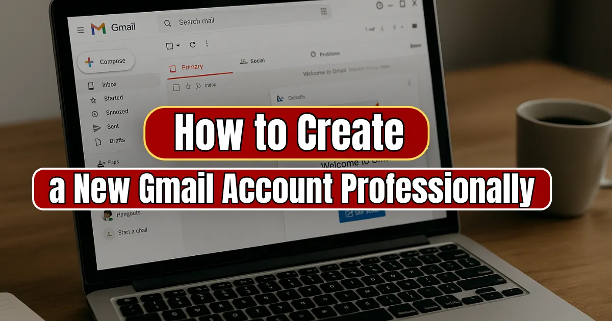 How to Create New Gmail Account Professionally in 2025-26: Full Setup Guide