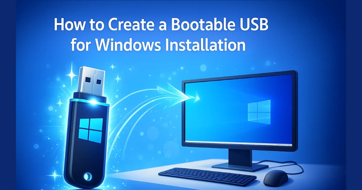 How to Create a Bootable USB for Windows Installation- Complete Guide 2025