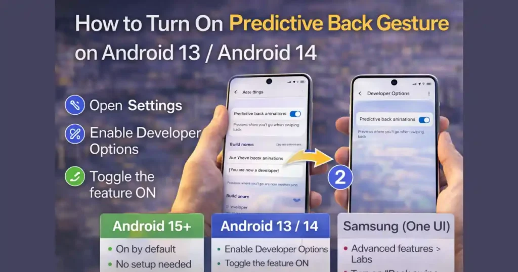How to Turn On Predictive Back Gesture on Android and What It Actually Does