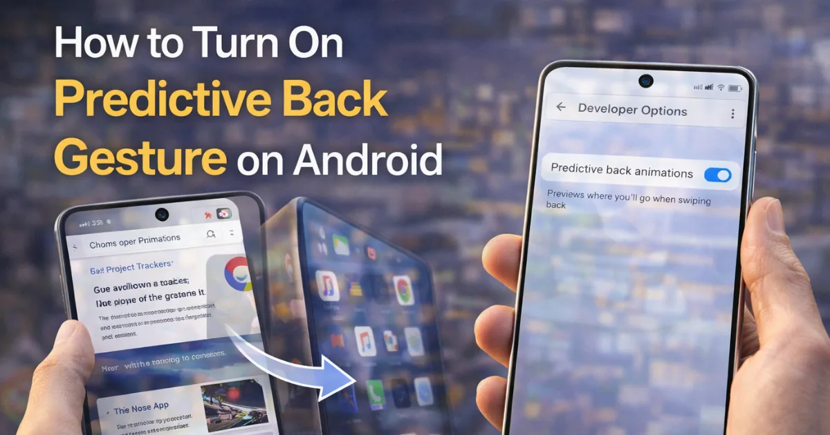 How to Turn On Predictive Back Gesture on Android and What It Actually Does
