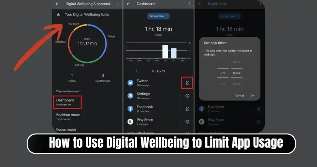 How to Use Digital Wellbeing to Limit App Usage Without Locking Apps