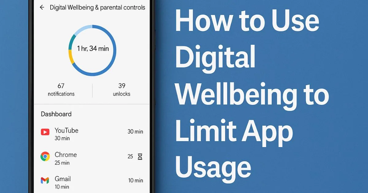 How to Use Digital Wellbeing to Limit App Usage Without Locking Apps