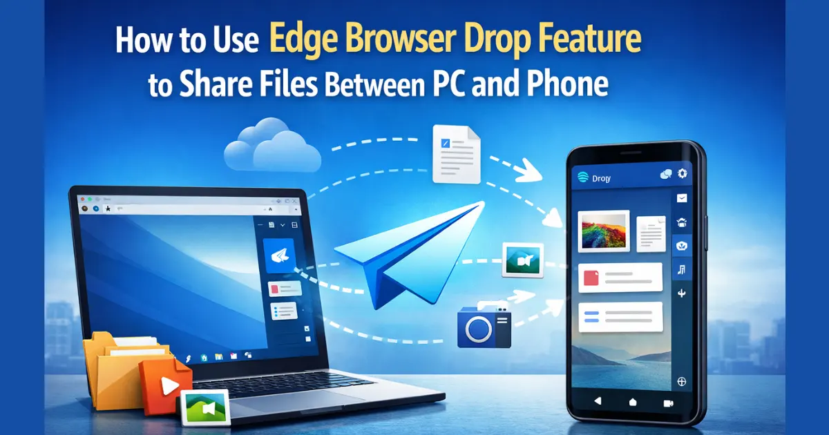 How to Use Edge Browser Drop Feature to Share Files Between PC and Phone