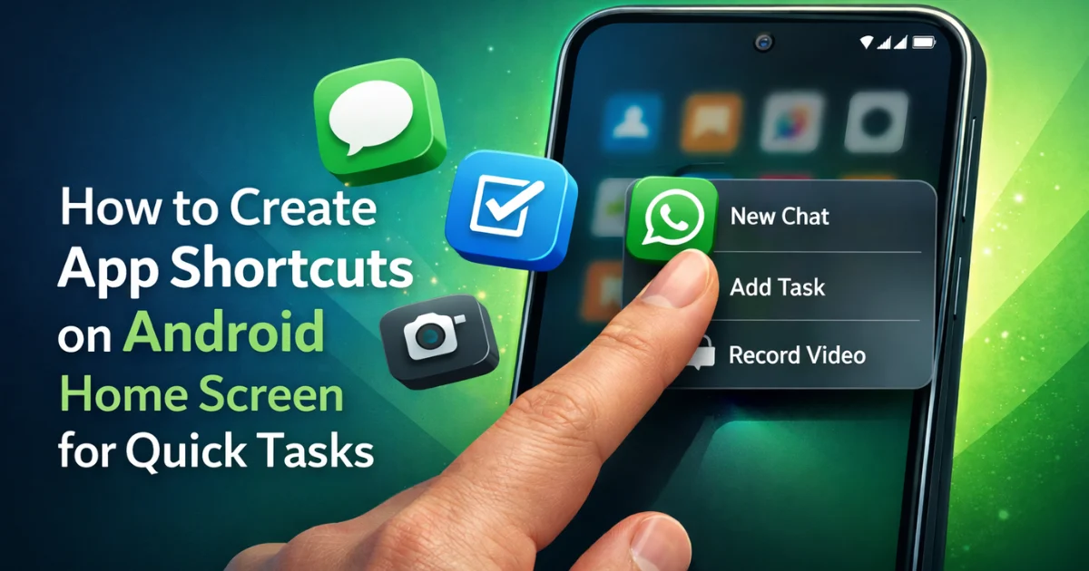 How to Create App Shortcuts on Android Home Screen for Quick Tasks
