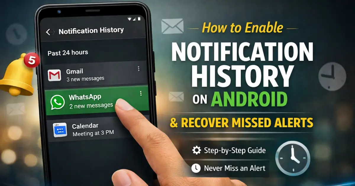 How to Enable Notification History on Android and Recover Missed Alerts (2026 Guide)