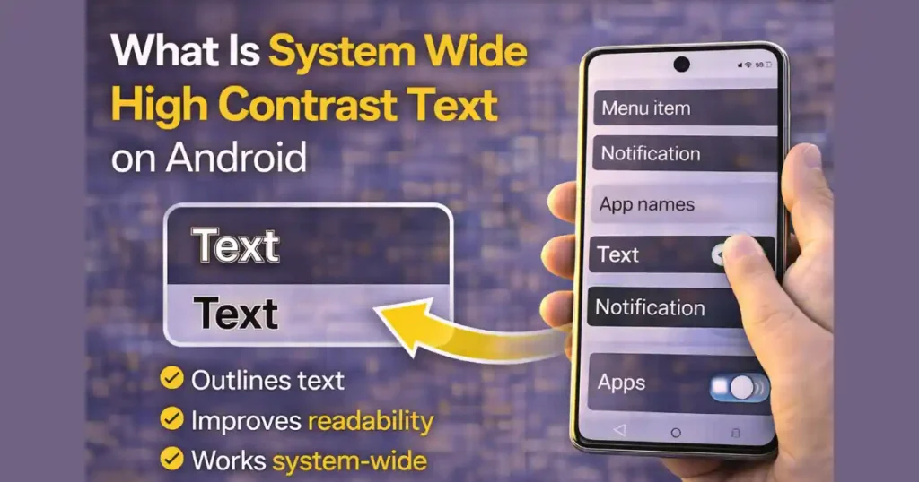 How to Enable System Wide High Contrast Text on Android for Better Readability