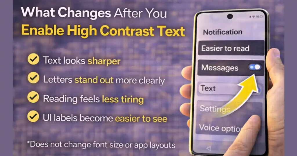 How to Enable System Wide High Contrast Text on Android for Better Readability