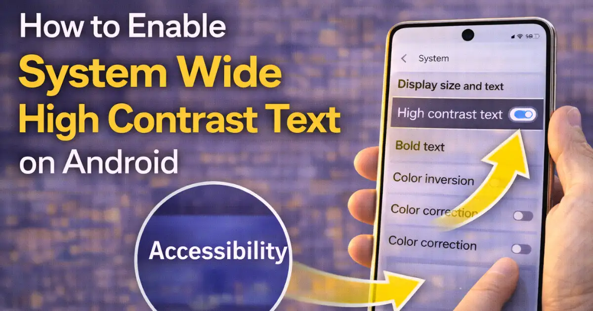How to Enable System Wide High Contrast Text on Android for Better Readability