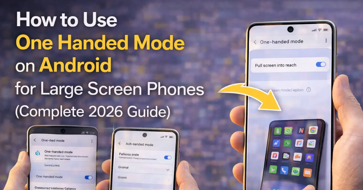How to Use One Handed Mode on Android for Large Screen Phones