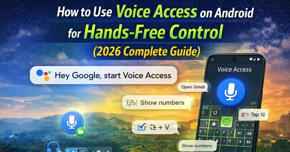 How to Use Voice Access on Android for Hands-Free Control (2026 Guide)
