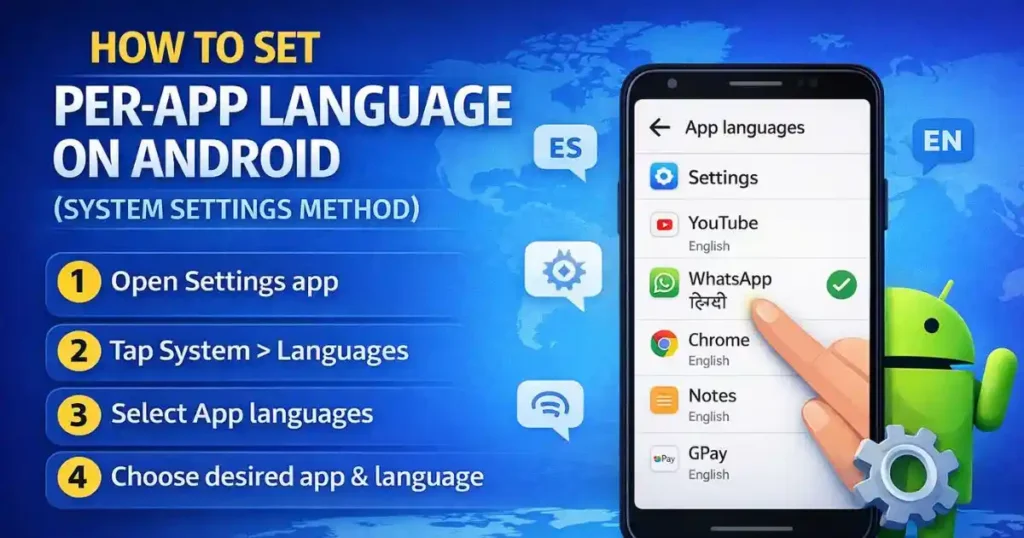 How to Set Per App Language on Android: App-By-App Language Settings Guide