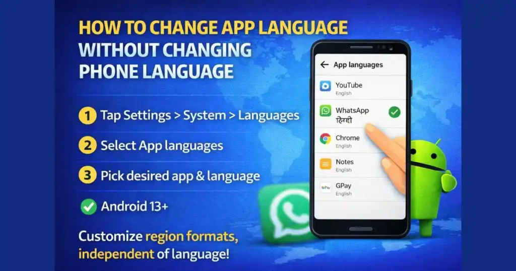 How to Set Per App Language on Android: App-By-App Language Settings Guide